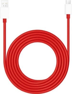 OnePlus USB Type C Cable 10 A 1.5 m (OnePlus Original Pouch Pack)-SUPERVOOC, VOOC, DASH, WARP, QC- DL129 (Compatible with OnePlus Open/OnePlus 11/OnePlus 11R/OnePlus 10 Pro/OnePlus 10R/OnePlus 9R, Red, One Cable)