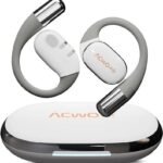 ACwO DwOTS Sense with OWS Design, 65H Playtime, 40ms Low Latency, Snug Fit Bluetooth (Silver White, On the Ear)