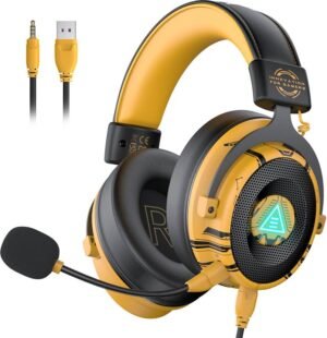 EKSA E900PRONCMY Wired Gaming (Yellow, On the Ear)