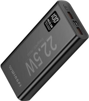 WINgFI 20000 mAh 22.5 W Compact Power Bank (Black, Lithium Polymer, Power Delivery 3.0, Quick Charge 4.0 for Mobile)