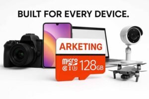 ARKETING F/2 D/2 128 GB MiniSD Card Class 10 120 MB/s Memory Card Compatible with Mobile, Tablet, Camera, Computer