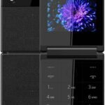 itel Flip 1 Keypad Mobile with Type C Charging| Leather Back | 1200 mAh Battery (Black)