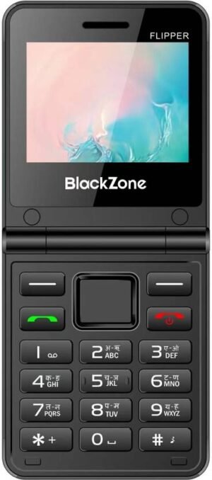 BlackZone FLIPPER Dual Screen 2.4 & 1.8 Inch Dual Micro SIM (Black)