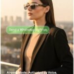 AERALUX PRIME VISION Smart Glasses |Bluetooth Audio |Hands-Free Calls |Voice Assistant (BLACK)