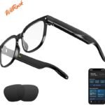 WeRock Smart Glasses Hidden HD Camera Motion Capture | Lightweight Frame Wearable W341 (Black)