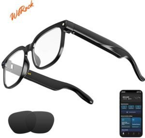 WeRock Smart Glasses Hidden HD Camera Motion Capture | Lightweight Frame Wearable W341 (Black)