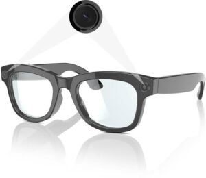 WeRock Smart Glasses Hidden HD Camera Motion Capture | Lightweight Frame Wearable W11 (Black)