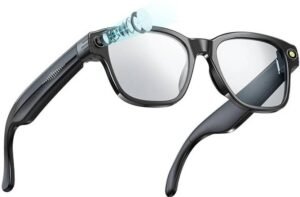 WeRock Smart Glasses Hidden HD Camera Motion Capture | Lightweight Frame Wearable W254 (Black)