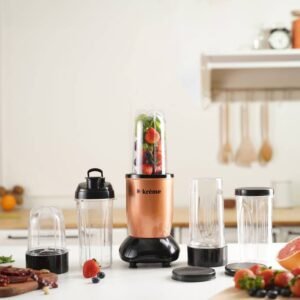 Kreme NUTRIBLEND 500 W Juicer Mixer Grinder (GH NB 5P COP | 5 Jars | Copper)