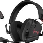 daWg Headbug G60, Wireless Gaming, 60H backup, 20ms Low Latency with 2.4GHz, BTv5.4 Bluetooth (Black, On the Ear)