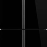 Haier 712 L Frost Free Side by Side Refrigerator (Black Glass, HRB-738BG)