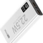 MIOX 20000 mAh 22.5 W Compact Pocket Size Power Bank (White, Lithium Polymer, Power Delivery 3.0, Quick Charge 4.0 for Mobile, Tablet, Tablet, Trimmer, Speaker, Smartband, Laptop, Laptop, Earbuds)