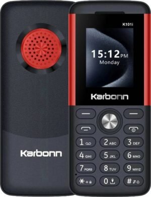 KARBONN K101i Dual SIM,Keypad Mobile,1.8''LCD,1000mAh Battery,TypeC USB,Memory Up to32GB (Black Red)