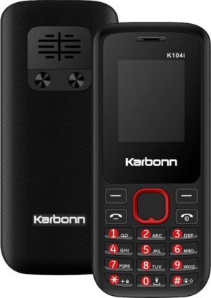 KARBONN K104i Dual SIM,Keypad Mobile,1.8''LCD,1000mAh Battery,TypeC USB,Memory Up to32GB (Black Red)