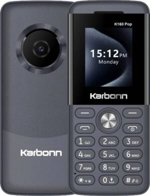 KARBONN K160Pop Dual SIM,Keypad Phone 1.8''LCD,1000mAh Battery,Camera,ExpandableUpto32GB (Graphite Black)