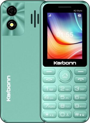 KARBONN K2Stylo,Dual SIM Keypad Mobile 2.4''LCD 1750mAh Battery Type C Memory Card 32GB (Sea Green Blk)