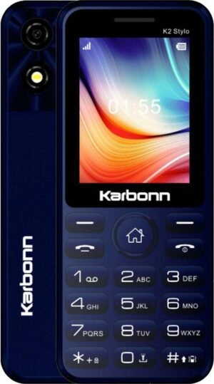 KARBONN K2Stylo,Dual SIM Keypad Mobile 2.4''LCD 1750mAh Battery Type C Memory Card 32GB (Deep Blue)