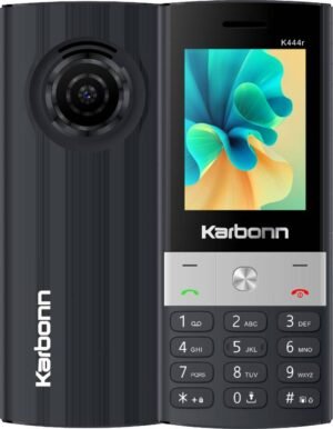 KARBONN K444r Dual SIM Keypad Mobile 2.4 Big Dispaly 1750mAh Battery Memory Card 32GB (Black)