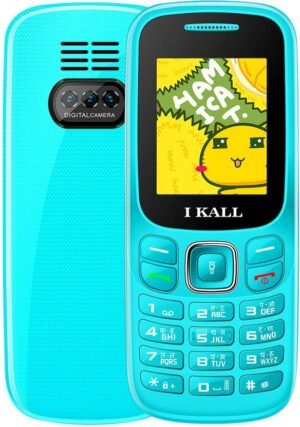 I Kall K52-Feature Phone with 1000mAh Battery, Crystal Keypad, Vibration (Sky Blue)