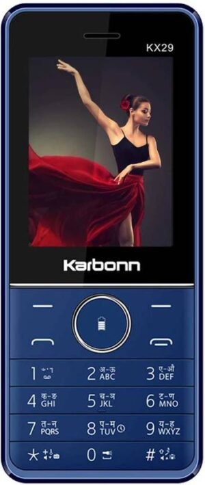 KARBONN KX29 DS Keypad Mobile|3000 mAh Battery|0.3MP Rear Camera|Expandable Upto 32 GB (grey blue)