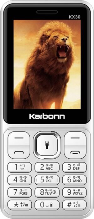 KARBONN KX30 Dual Sim Keypad Mobile|1200 mAh Battery|0.3MP Camera|Expandable Upto 32 GB (Pearl White)