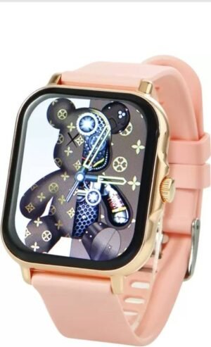 flyhug H6 ULTRA SMART WATCH (Black, Pink Strap, Size : Free Size)