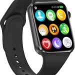 VSA Touchscreen Cut/Receive Calling Smart Watch with Multiple Functions Smartwatch (Black Strap, Size : FREE)