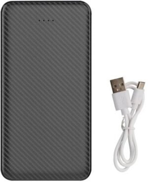 AMYTEL 10000 mAh 18 W Compact Pocket Size Power Bank (Black, Lithium Polymer, Power Delivery 2.0 for Mobile, Smartwatch, Earbuds, Speaker, Tablet, Trimmer)