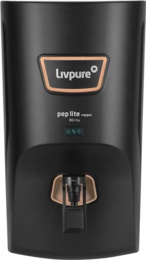 LIVPURE LIV-PEP-LITE-COPPER 7 L RO + Copper Water Purifier (Black)