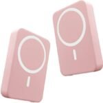 FAHIG 10000 mAh 22.5 W Wired & Wireless With MagSafe Mini Pocket Size Power Bank (Pink, Lithium Polymer, Fast Charging, Power Delivery 2.0, Quick Charge 2.0 for Earbuds, Mobile, Smartwatch, Smartband, Speaker, Tablet)