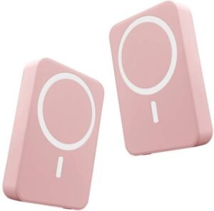 FAHIG 10000 mAh 22.5 W Wired & Wireless With MagSafe Mini Pocket Size Power Bank (Pink, Lithium Polymer, Fast Charging, Power Delivery 2.0, Quick Charge 2.0 for Earbuds, Mobile, Smartwatch, Smartband, Speaker, Tablet)