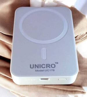 UNICRO 10000 mAh 15 W Wired & Wireless With MagSafe Compact Pocket Size Power Bank (White, Lithium Polymer, Fast Charging for Mobile, Smartwatch, Tablet, Laptop, Earbuds)