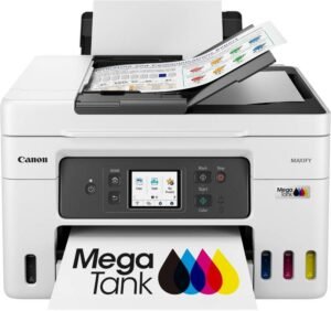 Canon MAXIFY GX4070 Multi-function WiFi Color Ink-Efficient Printer Multi-function WiFi Color Ink Tank Printer (4 Ink Bottles Included)