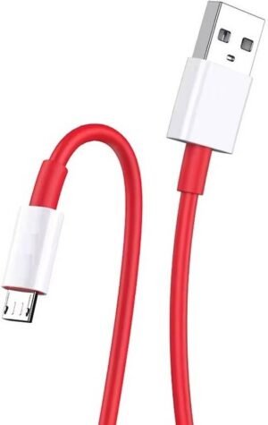 RPMSD Micro USB Cable 1 m Micro USB Cable 1 m 2.4A data cable fast Speed charging cable (Compatible with All Smartphones Comprising Micro USB V8 Ports, Red, One Cable)