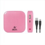 AMYTEL 10000 mAh 15 W Mini Pocket Size Power Bank (Pink, Lithium-ion, Fast Charging, Power Delivery 2.0, Quick Charge 2.0 for Earbuds, Mobile, Smartwatch, Smartband, Speaker, Tablet, Trimmer)