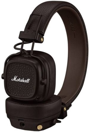 Marshall Major V Wireless On-Ear Headphones, 100 Hours playtime Bluetooth (Brown, On the Ear)