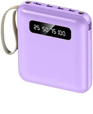AMYTEL 10000 mAh 18 W Nano Pocket Size Power Bank (Purple, Lithium-ion, Power Delivery 2.0, Power Delivery 3.0, Quick Charge 2.0, Quick Charge 3.0 for Mobile, Earbuds, Smartwatch, Speaker, Tablet, Trimmer)