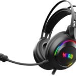 Acer Nitro Wired Gaming Headset | 50mm Drivers | 3.5mm Audio + USB RGB Lighting Wired Gaming (Black, On the Ear)