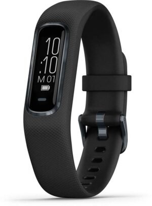 GARMIN Vivosmart 4, Fitness Tracker with Pulse Ox and HRM, upto 7 days of battery life (Black Strap, Size : m)