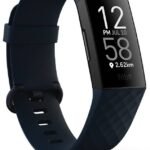 FITBIT Charge 4 (Storm Blue Strap, Size : Regular)