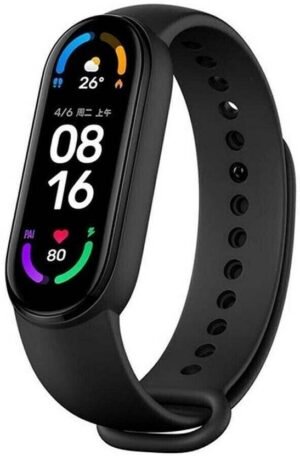 Mi Smart Band 6 Large AMOLED Display , India's No.1 Fitness Band (Black Strap, Size : Regular)