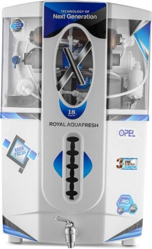 Royal Aquafresh Omega RAF Opel Copper 18 L RO + UV + UF + TDS Water Purifier with Prefilter ((White-Blue))