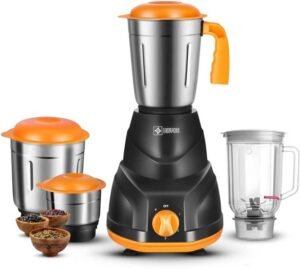 Havok 750 Watt Juicer Mixer Grinder with 4 Jars 750 W Juicer Mixer Grinder (Orange_Mixer_4Jar | 4 Jars | Orange)