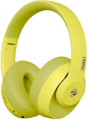 ZEBRONICS Zeb-Duke 1, Wireless Headphones, 34Hrs* Backup, AUX, Dual Pairing, 40mm Drivers Bluetooth (Green, On the Ear)