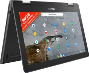 ASUS Chromebook Flip Touch Intel Celeron Dual Core N4020 - (4 GB/32 GB EMMC Storage/Chrome OS) C214MA-BU0704 Chromebook (11.6 inch, Dark Grey, 1.20 Kg)