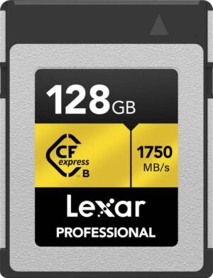 Lexar LCFX10-128CRB Professional 128 CFexpress Class 10 1750 MB/s Memory Card Compatible with Camera