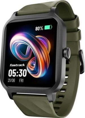Fastrack Revoltt FS1-1.83''|BT Calling|Fast Charge|110+ Sports Mode|200+ WatchFaces|IP68 Smartwatch (Green Strap, Free Size)