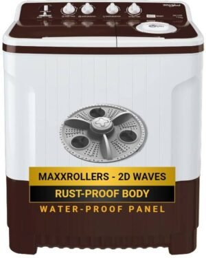 Whirlpool 7 kg Semi Automatic Top Load Washing Machine Maroon, White (MAXXWASH DELUXE 7.0 MAROON 5 YR)