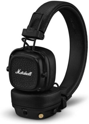 Marshall Major V Wireless On-Ear Headphones, 100 Hours playtime Bluetooth (Black, On the Ear)