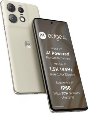 Motorola Edge 50 Pro 5G with 125W Charger (Vanilla Cream, 256 GB) (12 GB RAM)